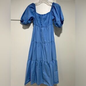 Puff Sleeve Ruffle Dress